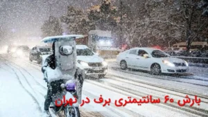 بارش ۶۰ سانتیمتری برف در تهران