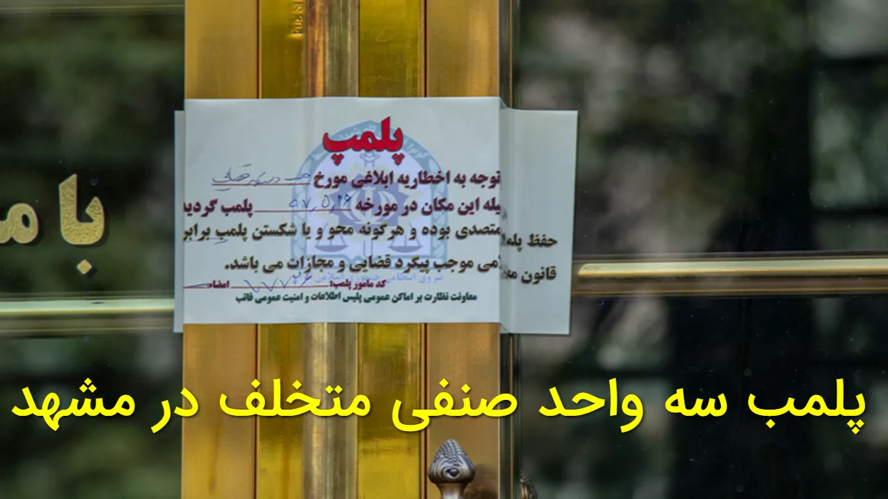 پلمب سه واحد صنفی متخلف در مشهد همزمان با نظارت های شب یلدا