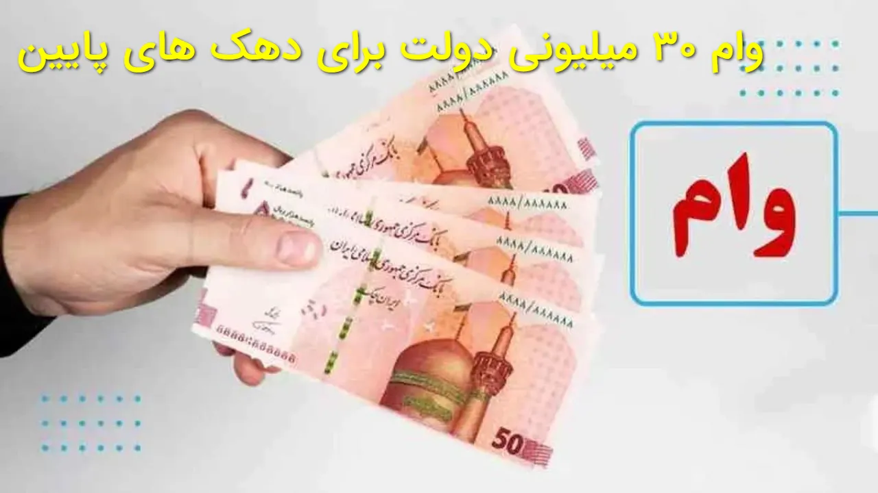 جزئیات کامل وام اعتباری ۳۰ میلیونی؛ شرایط، دهک ها و نحوه بازپرداخت، سود و زمان اجرا