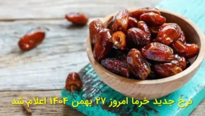 نرخ جدید خرما امروز ۲۷ بهمن ۱۴۰۴ اعلام شد