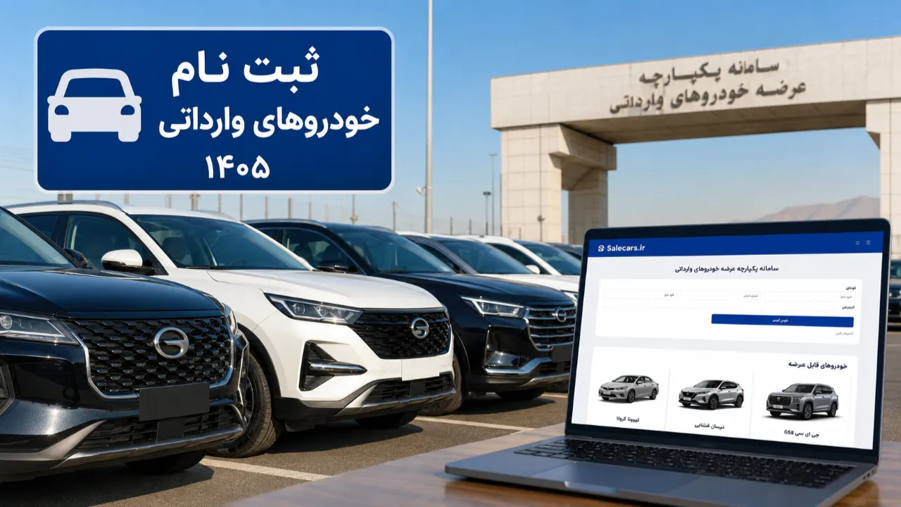سامانه خودروهای وارداتی salecars.ir فعال شد | راهنمای کامل ثبت نام