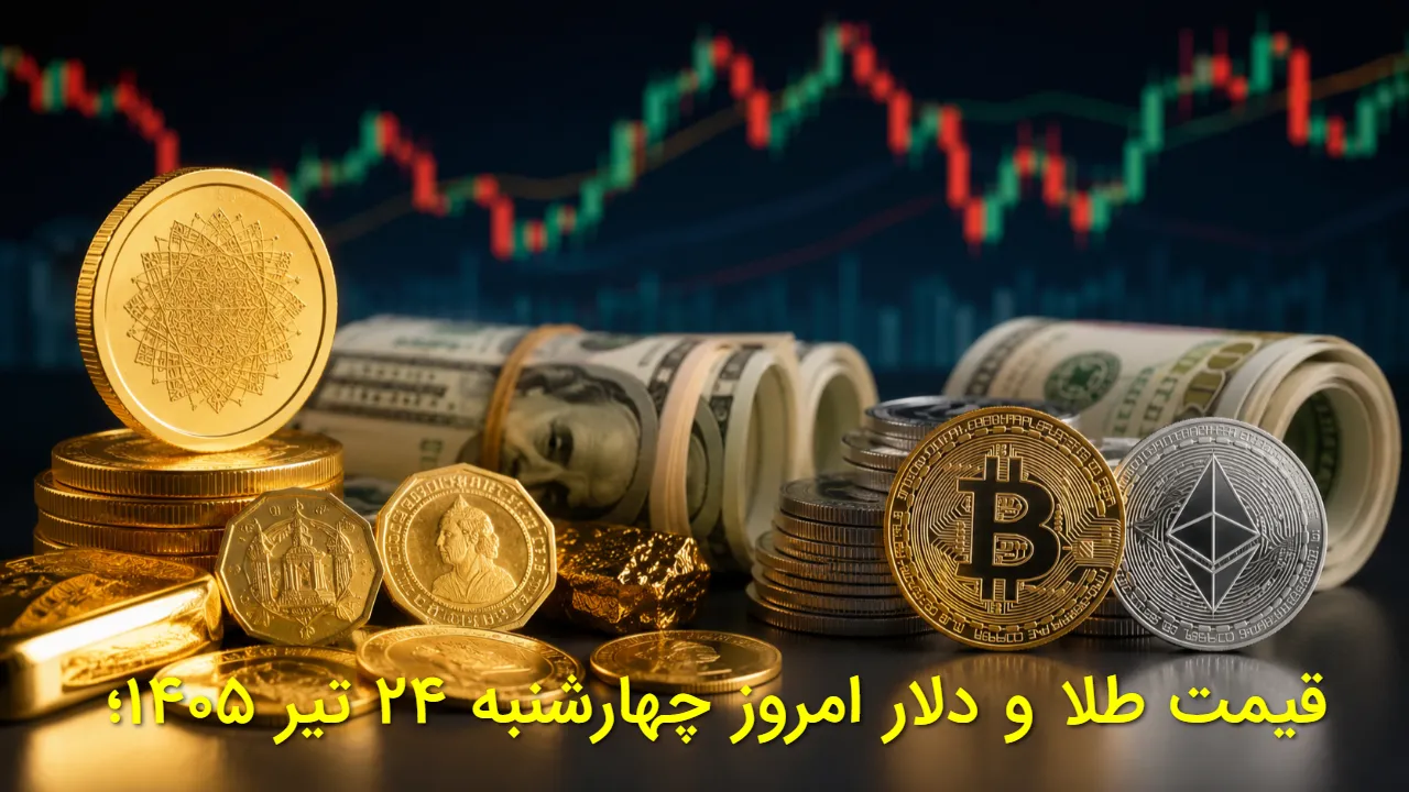 جدول قیمت امروز دلار، سکه، طلا، تتر و بیت‌ کوین امروز ۲۴ تیر ۱۴۰۵؛ بازار صعودی شد