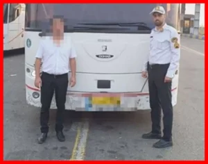 توقیف اتوبوس حامل ۲۰ مسافر به خاطر مستی خطرناک راننده