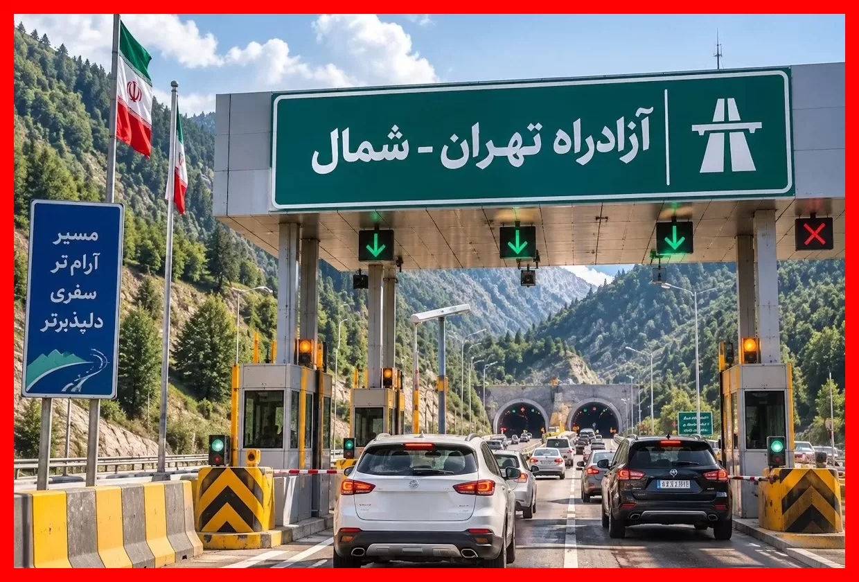 تعرفه عوارض آزادراه تهران شمال در تعطیلات ۱۴۰۵ | جدول کامل نرخها