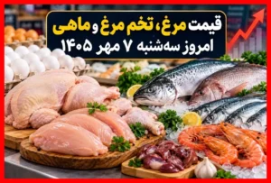 قیمت روز مرغ، تخم مرغ و ماهی در ۷ مهر؛ مرغ امروز کیلویی چند؟