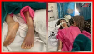 تصاویر دلخراش از وداع غم‌انگیز خانواده نیلوفر مجاور در بیمارستان