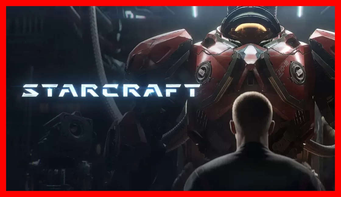 شخصیت انسانی در مقابل زره مکانیکی بزرگ در بازی استارکرافت (Starcraft)