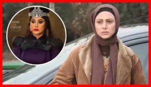 آزاده صمدی در لباس تاریخی درخشان روی صحنه تئاتر