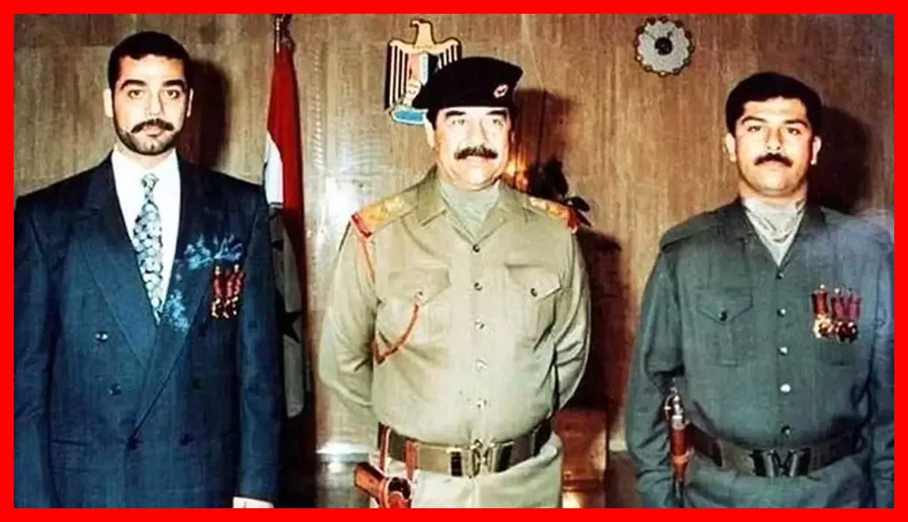 تصاویر دیدنی پسر بی‌رحم صدام در کنار دو توله شیر معروفش