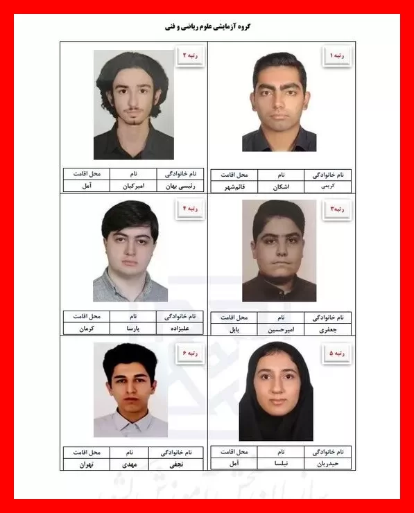 رتبه‌های برتر کنکور ۱۴۰۵ از کدام شهرها هستند؟ اتفاق جالب جنسیتی در میان رتبه‌ها + اسامی کامل