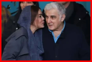 مهدی هاشمی در کنار همسر جوانش در یک شب خاطره‌انگیز تئاتری